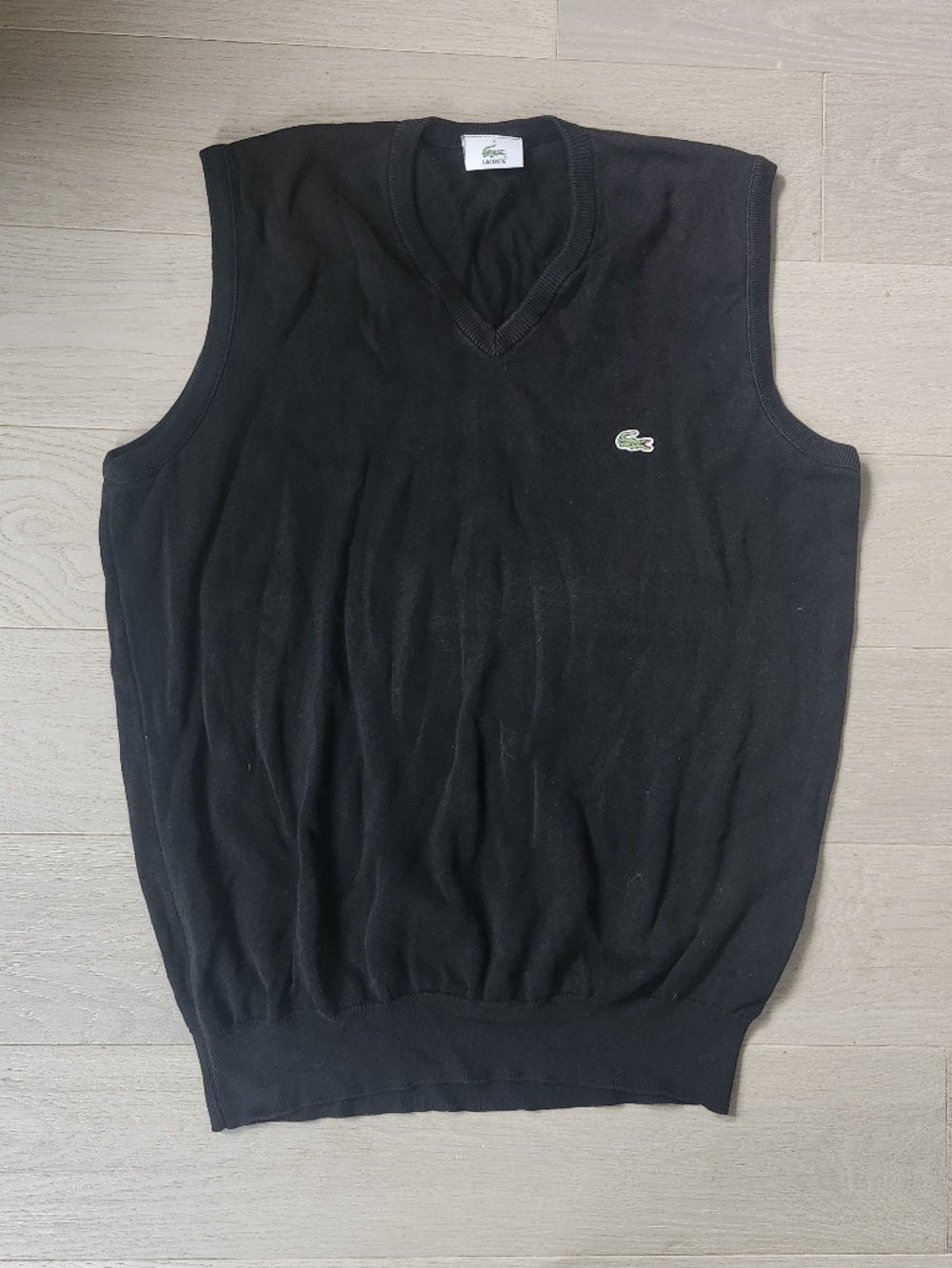 Lacoste Mens Cotton Knit Sweater Vest Size 3 SMALL